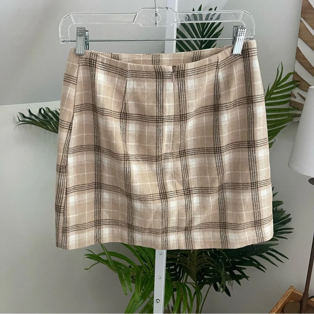 Reformation Plaid‎ Janis Skirt size 4